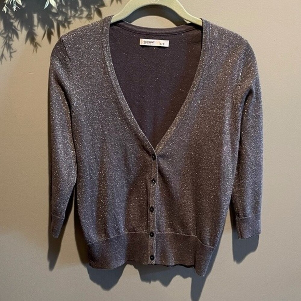 🍂 3/$20 ✨EUC✨Old Navy Sparkly V-Neck Cardigan